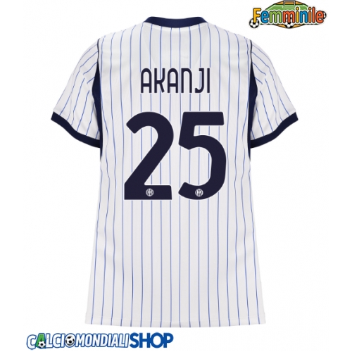 Maglie da calcio Inter Milan Manuel Akanji #25 Seconda Maglia Femminile 2026-27 Manica Corta